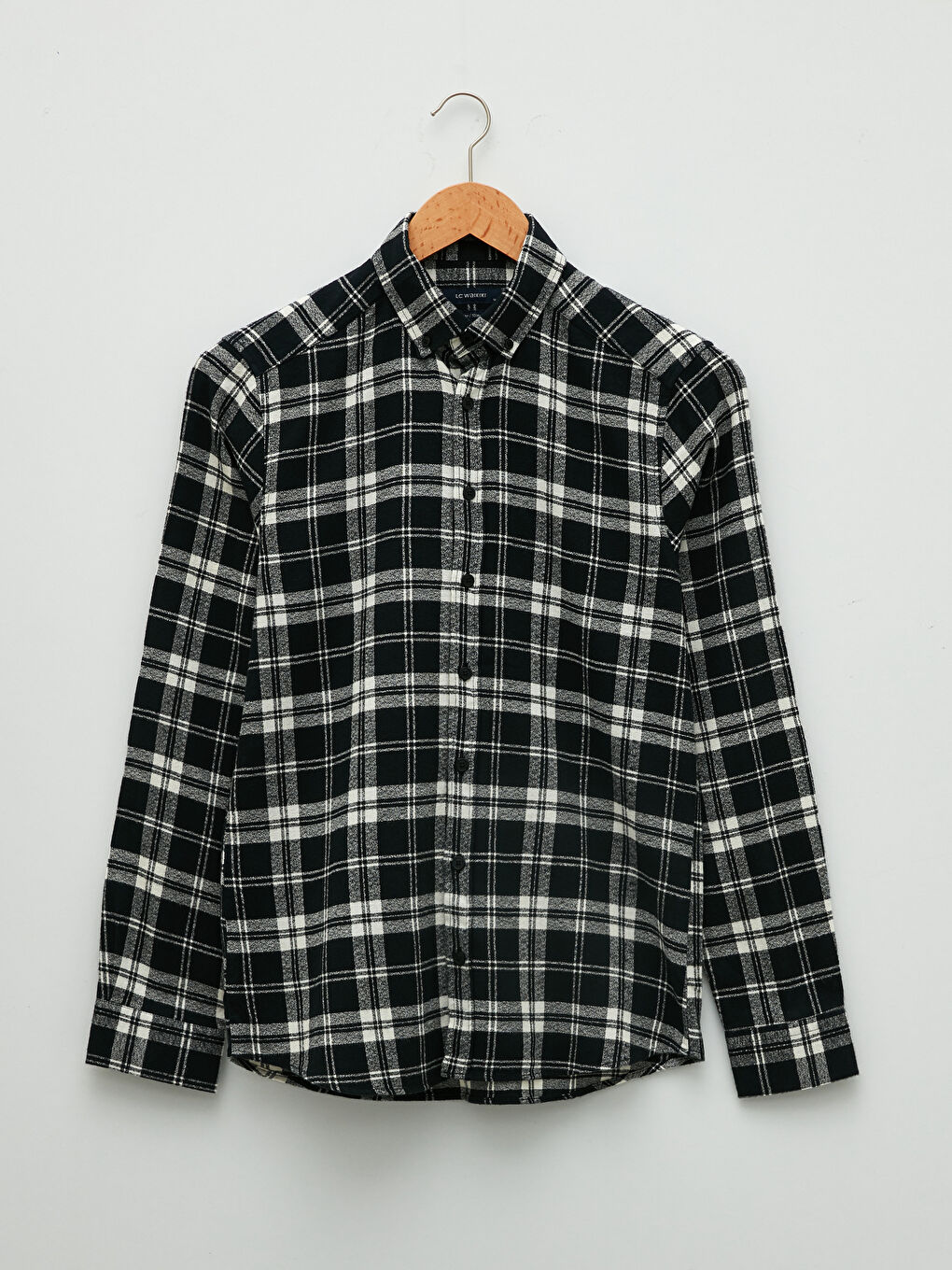 LCWAIKIKI Classic Slim Fit Uzun Kollu Ekose Erkek Gömlek -W1K839Z8-LKX