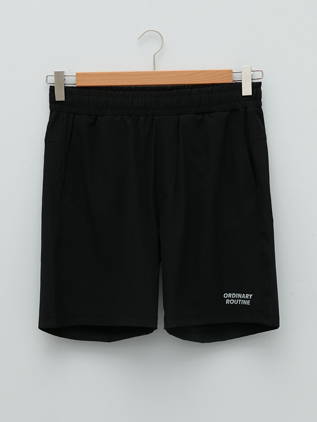 Siyah Standart Kalıp Erkek Spor Şort-7