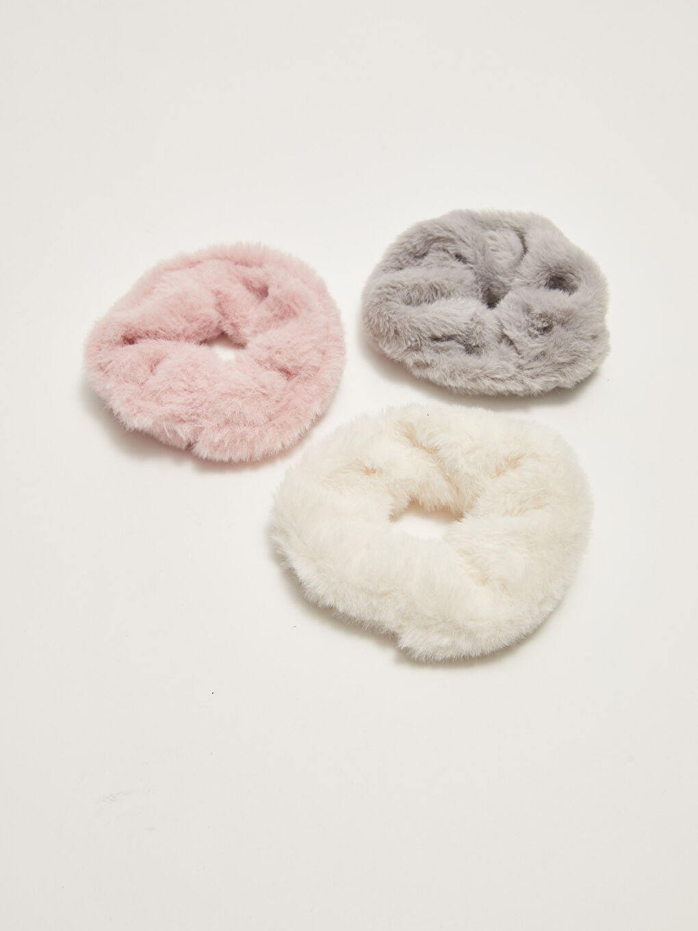 Karışık Pelüş Kadın Lastikli Saç Tokası 3'lü-2