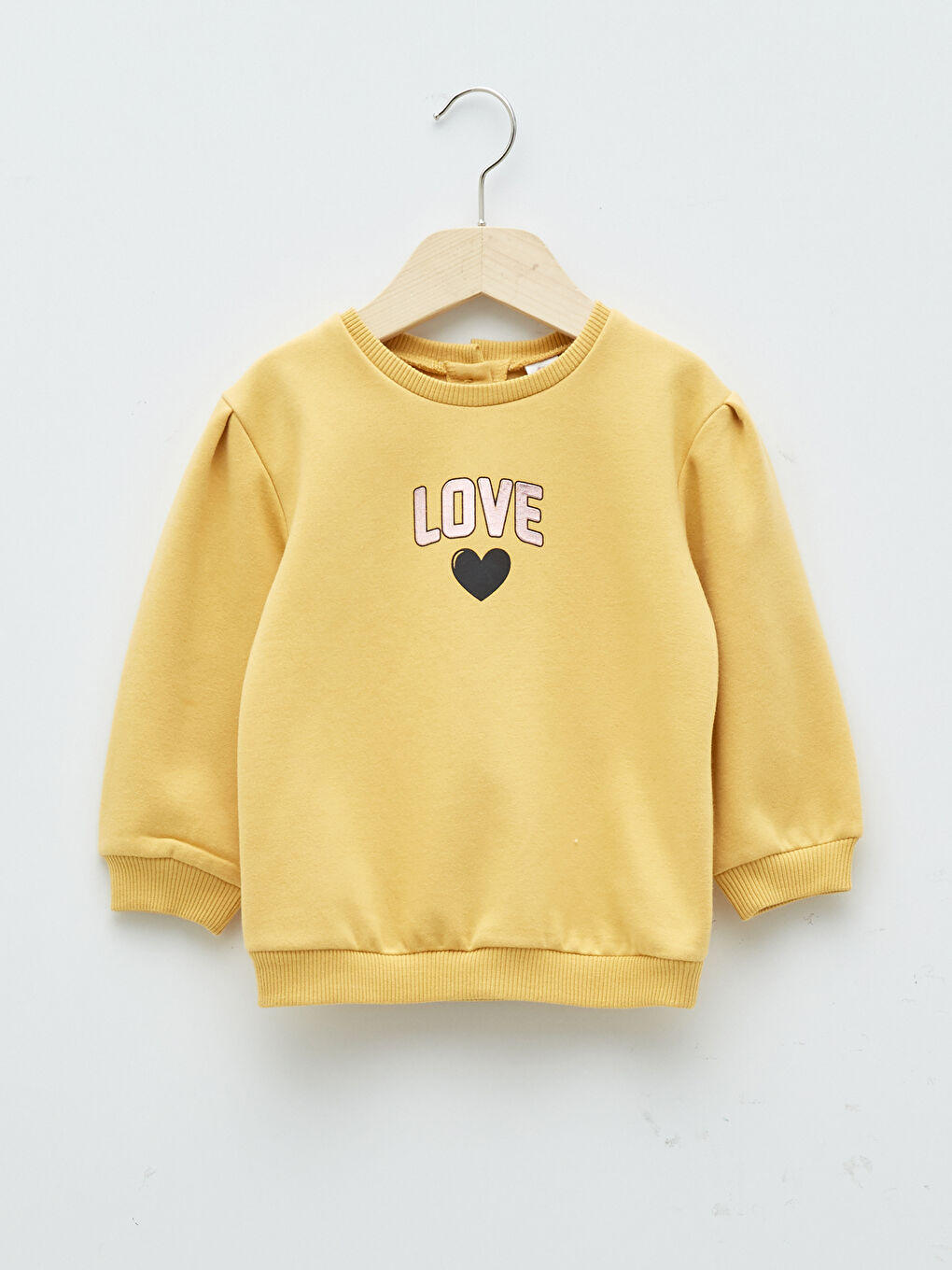 LCW baby Crew Neck Long Sleeve Printed Baby Girls' Sweatshirt -W1K905Z1-G5Y