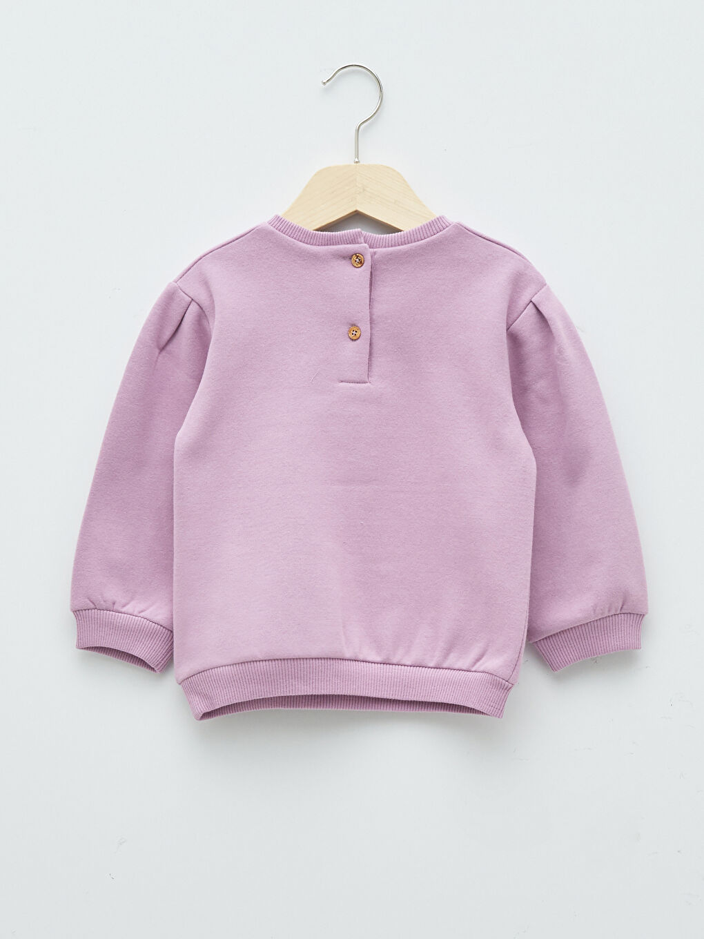 LCW baby Crew Neck Long Sleeve Printed Baby Girls' Sweatshirt -W1K905Z1-GCF