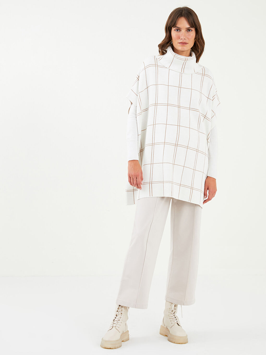 LCW Grace Elastic Waist Standard Fit Pocket Detailed Cotton Women's Trousers -W1K917Z8-SDW
