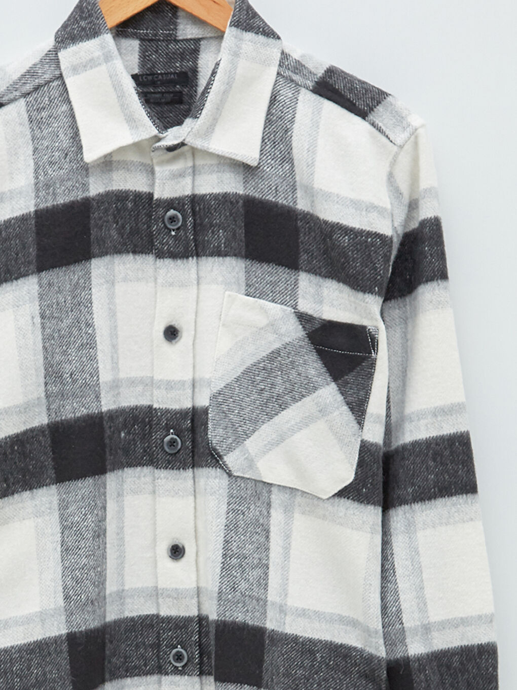 XSIDE Regular Fit Long Sleeve Plaid Men's Flannel Shirt