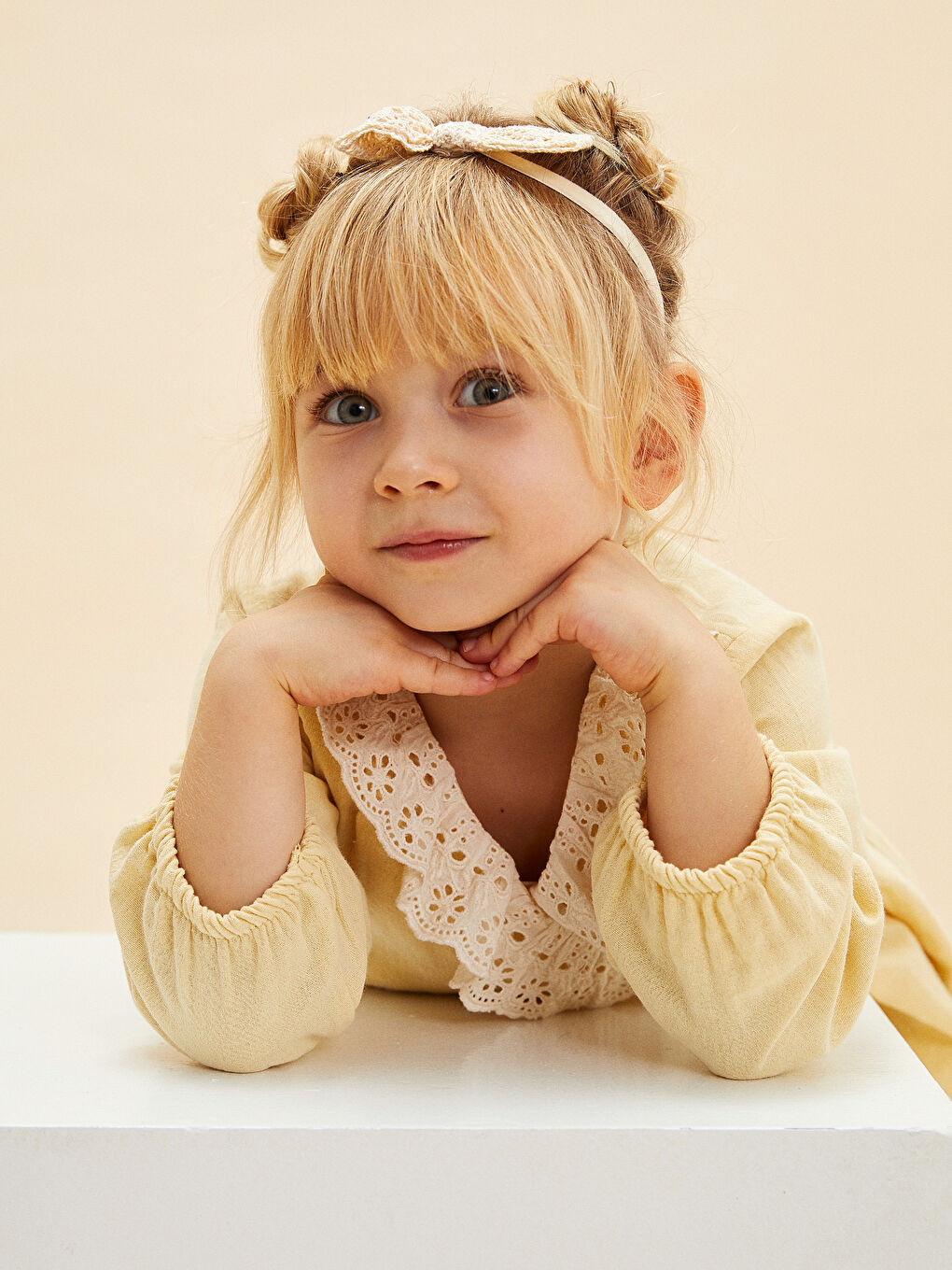 Fiyonk Detaylı Kız Bebek Saç Bandı 3'lü-1