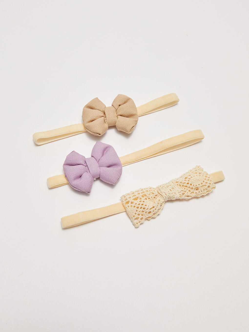 Fiyonk Detaylı Kız Bebek Saç Bandı 3'lü-4