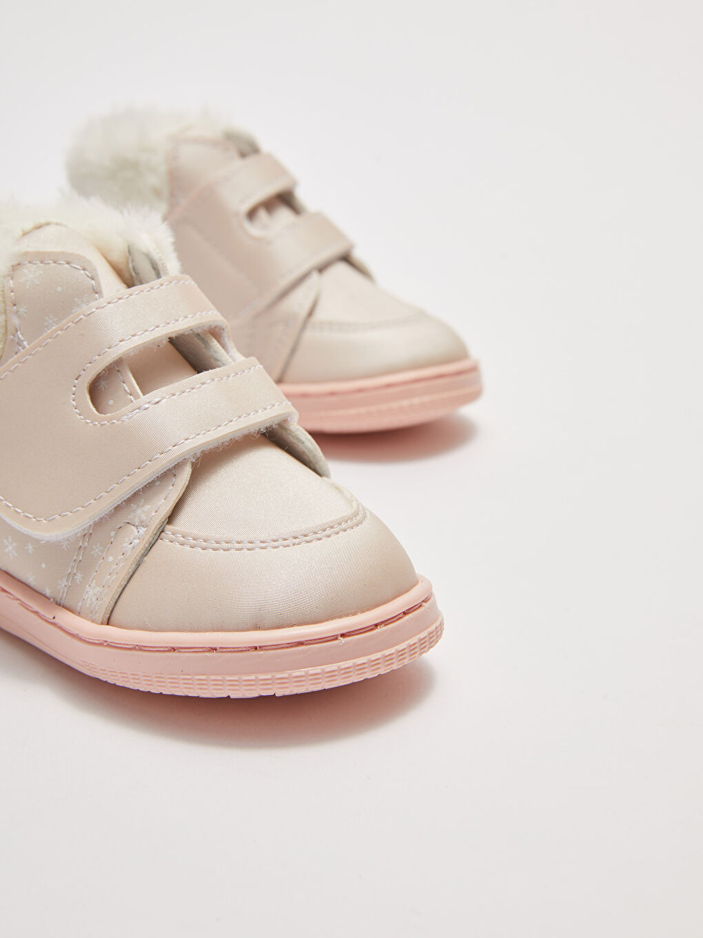 Pembe Deri Görünümlü Cırt Cırtlı Kız Bebek Yürüme Öncesi Bot-2