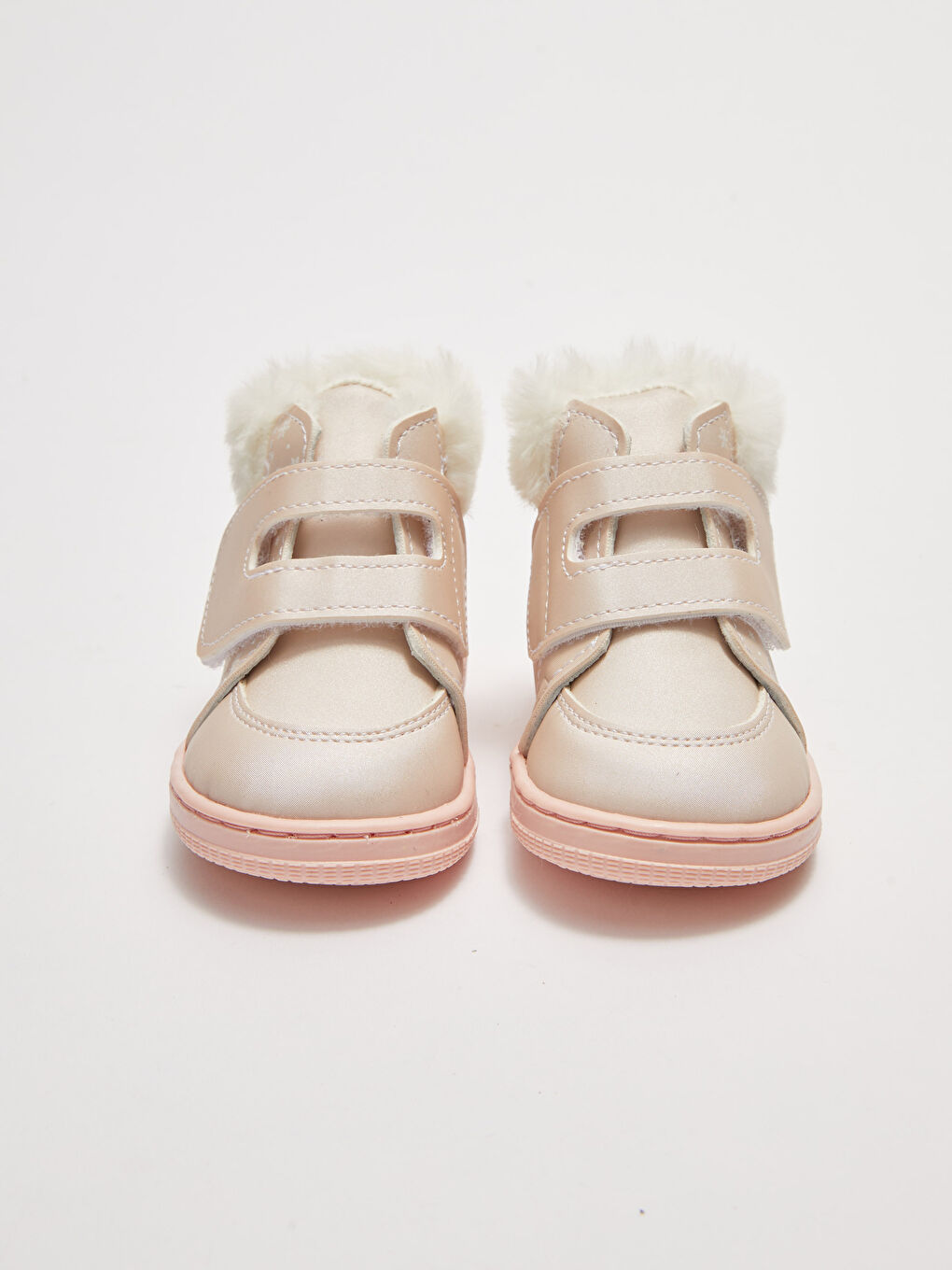 Pembe Deri Görünümlü Cırt Cırtlı Kız Bebek Yürüme Öncesi Bot-5