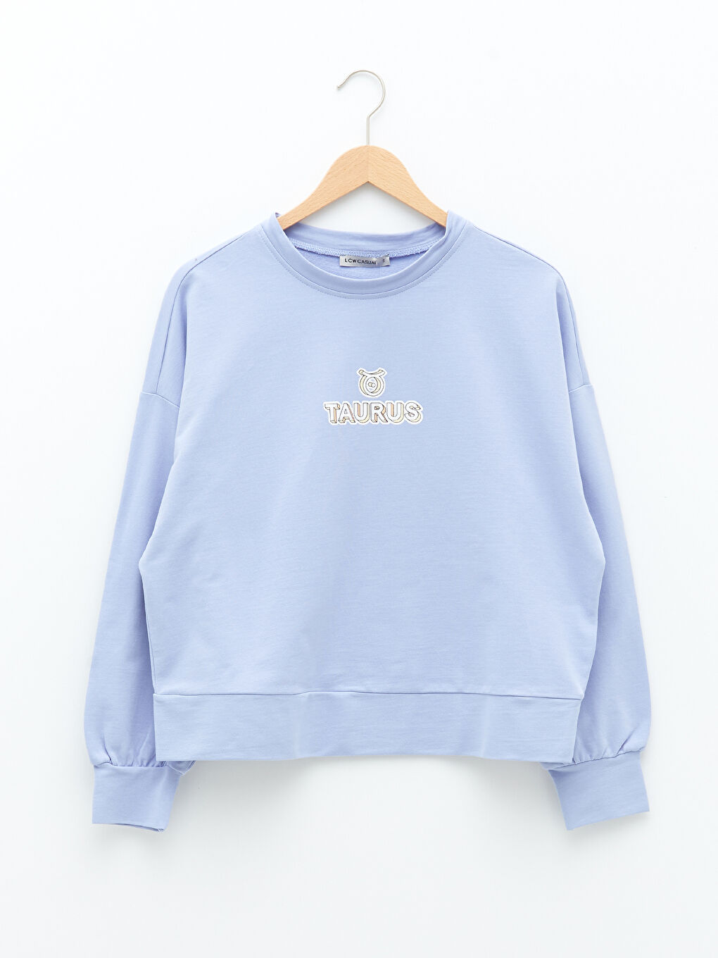 Crew Neck Slogan Printed Long Sleeve Women's Sweatshirt-5