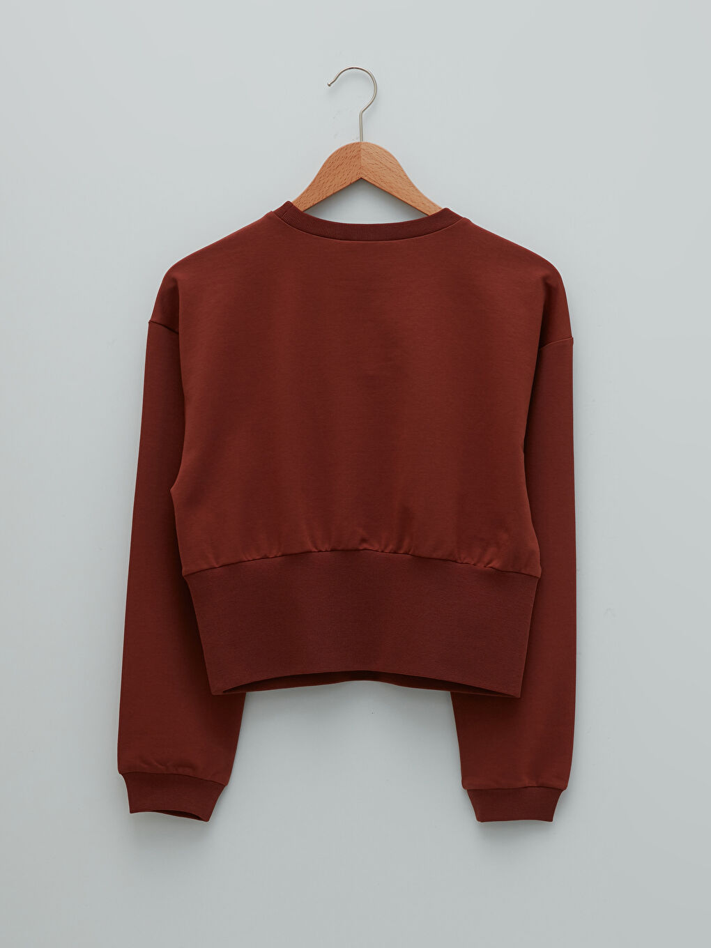 LCW Vision Rundhalsausschnitt Schlicht Langarm Damen-Sweatshirt -W1K990Z8-KYS