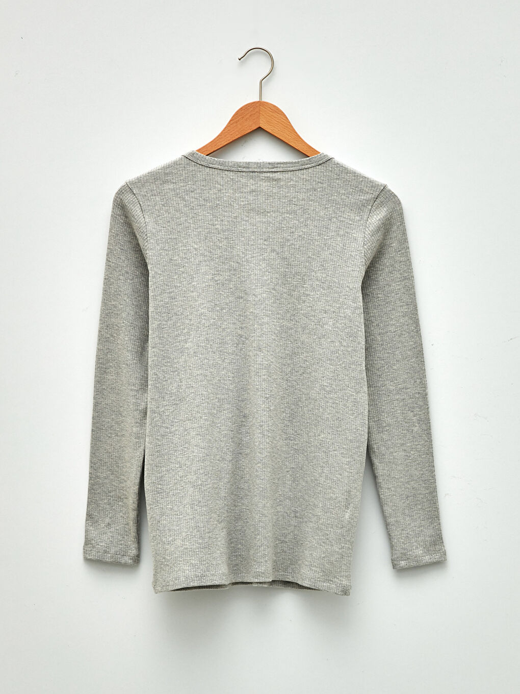 V Neck Plain Long Sleeve Maternity T-Shirt-6