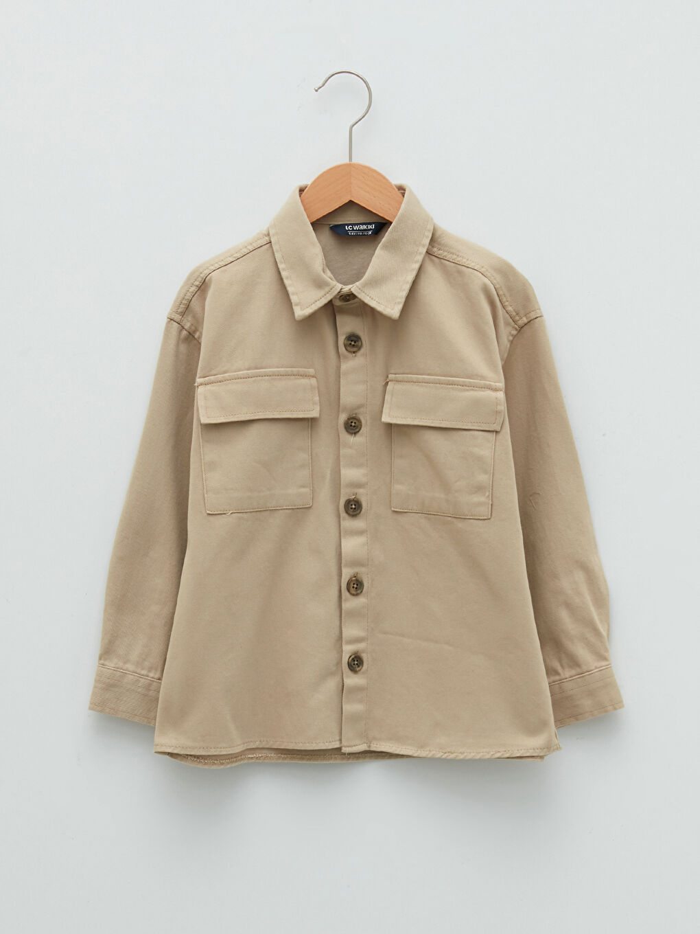 Basic Long Sleeve Twill Boys' Shirt