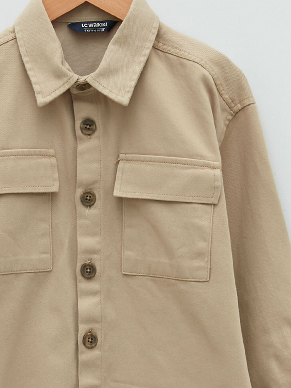 Basic Long Sleeve Twill Boys' Shirt-2