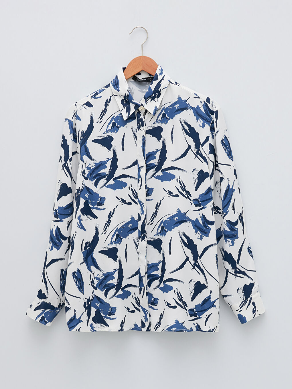 GAMZE SARAÇOĞLU X LCW VISION WOMEN'S SHIRT - BUTTON CLOSURE PATTERNED LONG SLEEVE OVERSIZED VISCOSE FRONT-7