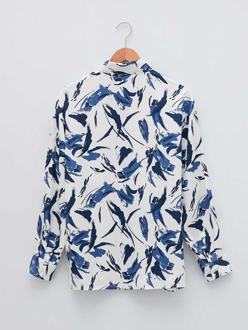 GAMZE SARAÇOĞLU X LCW VISION WOMEN'S SHIRT - BUTTON CLOSURE PATTERNED LONG SLEEVE OVERSIZED VISCOSE FRONT-8