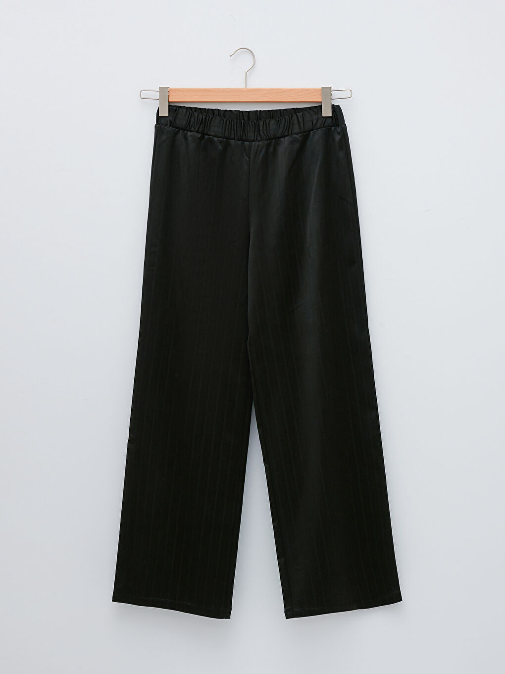 LCW Vision Straight Wide Leg Satin Women's Trousers with Elastic Waist -W1KA54Z8-CVL