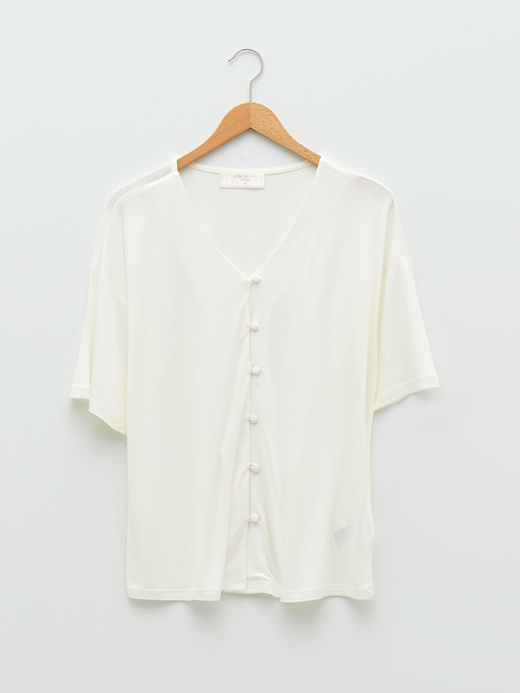 Petite V-Neck Floral Viscose Women's Pajamas Set-6