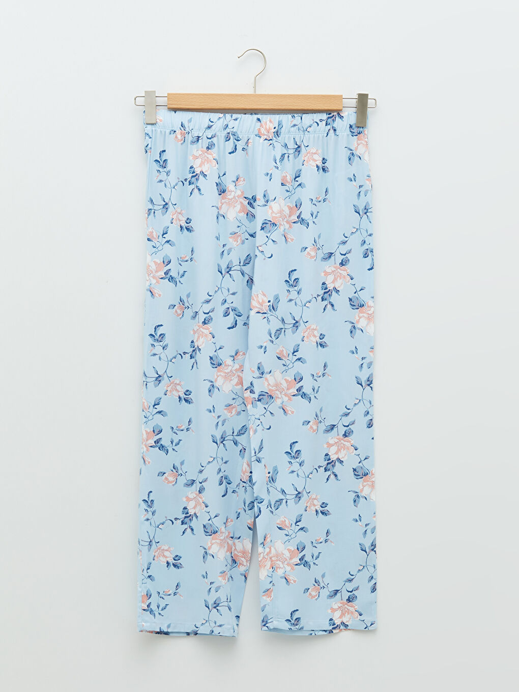 Petite V-Neck Floral Viscose Women's Pajamas Set-7