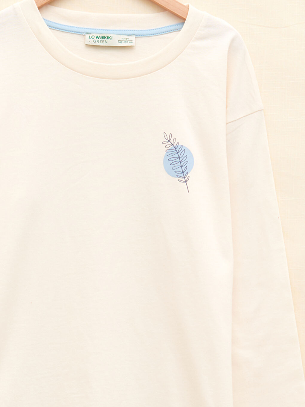 Crew Neck Printed Long Sleeve Girls' T-Shirt-2