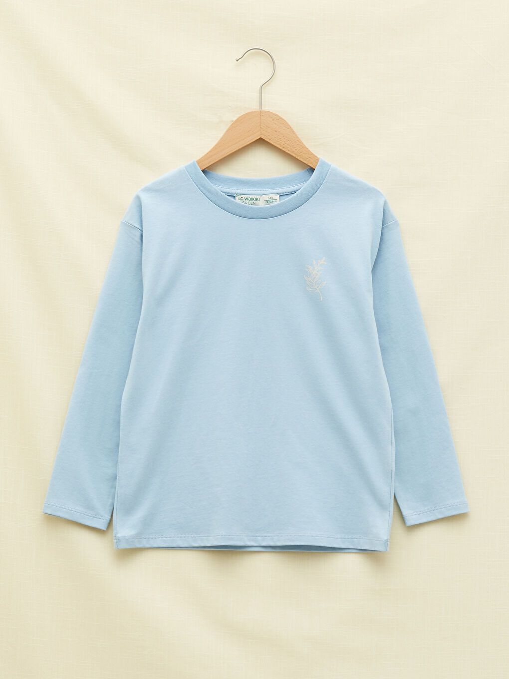 Crew Neck Printed Long Sleeve Girls' T-Shirt