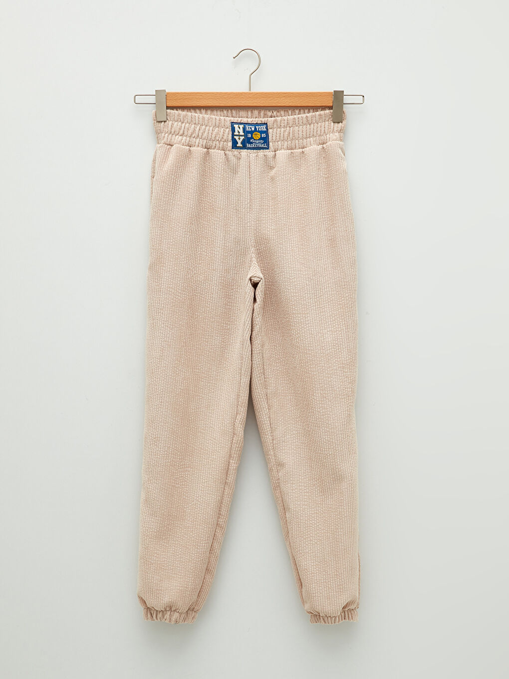 Elastic Waist Label Printed Pocket Detailed Women's Jogger Pants-5