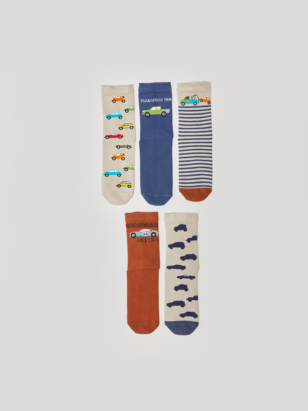 Patterned Boys' Ankle Socks 5 Pack-1