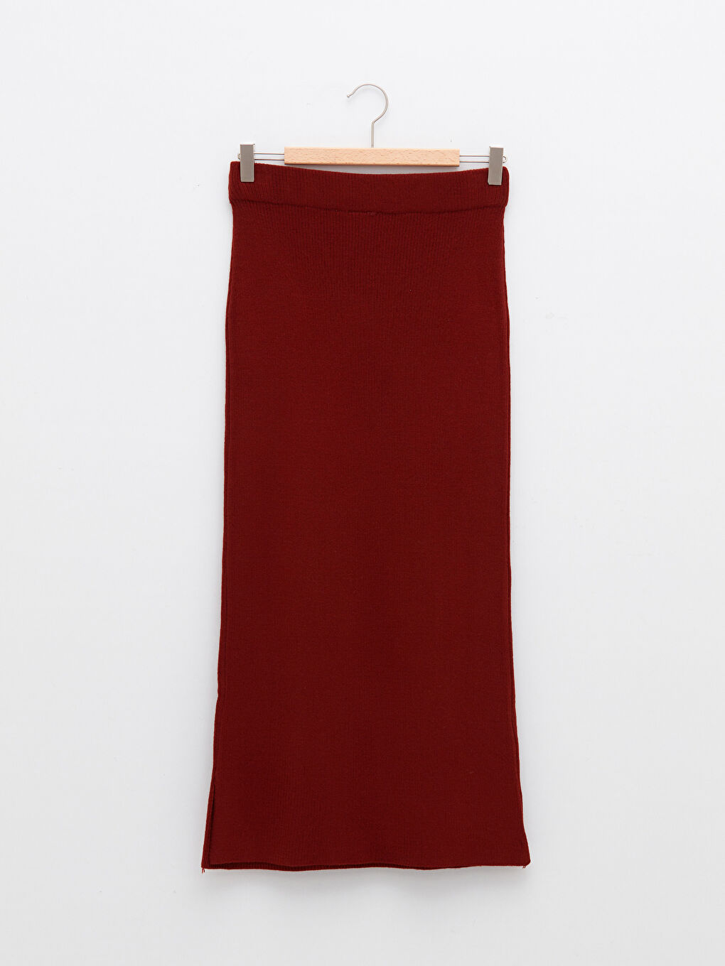 Women's Elasticated Waist Plain Knitwear Skirt-6
