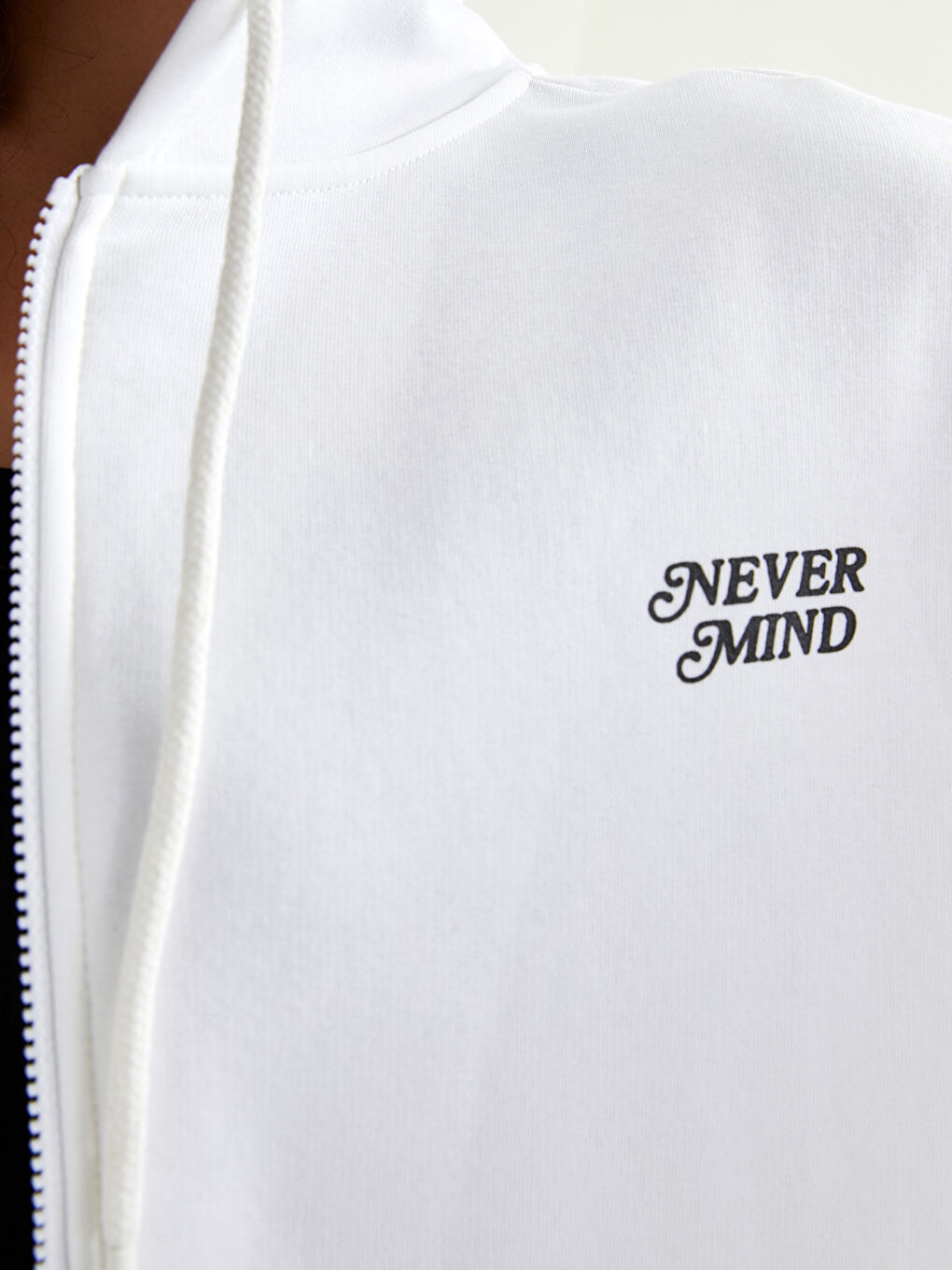 Hooded Text Printed Women's Thick Sports Cardigan-4