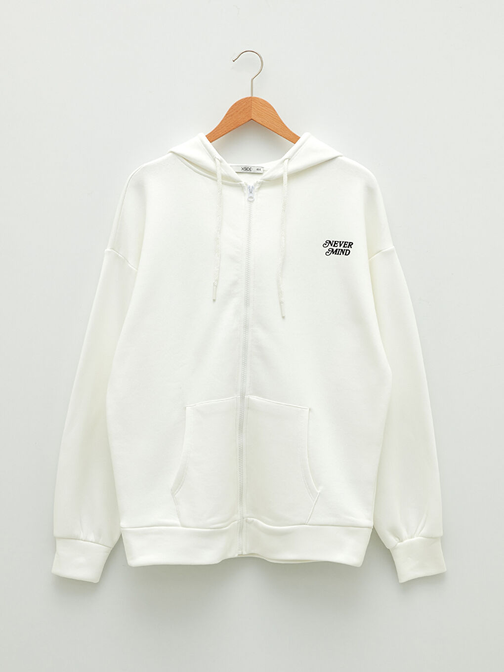 Hooded Text Printed Women's Thick Sports Cardigan-6