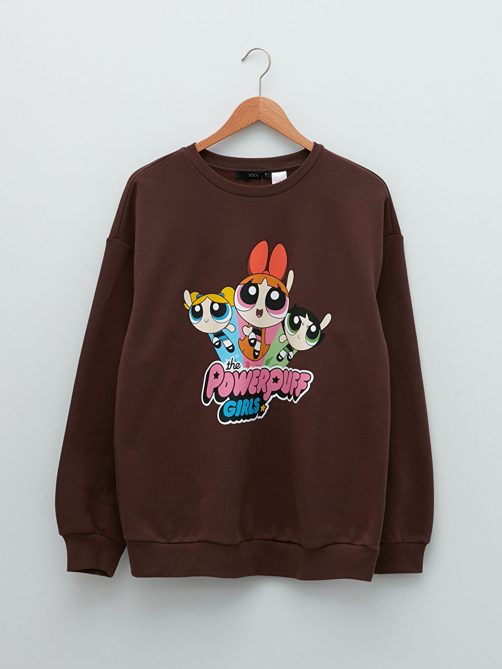 Crew Neck Powerpuff Girls Printed Women's Thick Sweatshirt-5