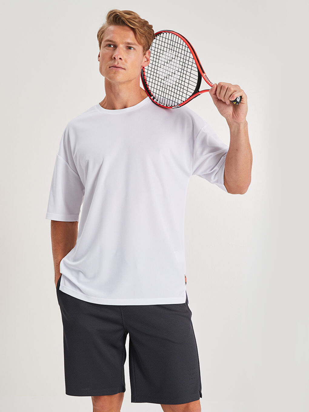 XSIDE ACTIVE Crew Neck Short Sleeve Men's Sports T-Shirt -W1KD76Z8-FFB