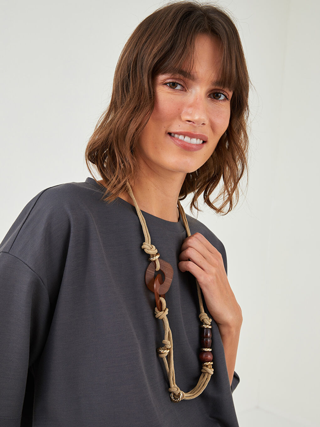 Karışık Kadın Halat Kolye-1