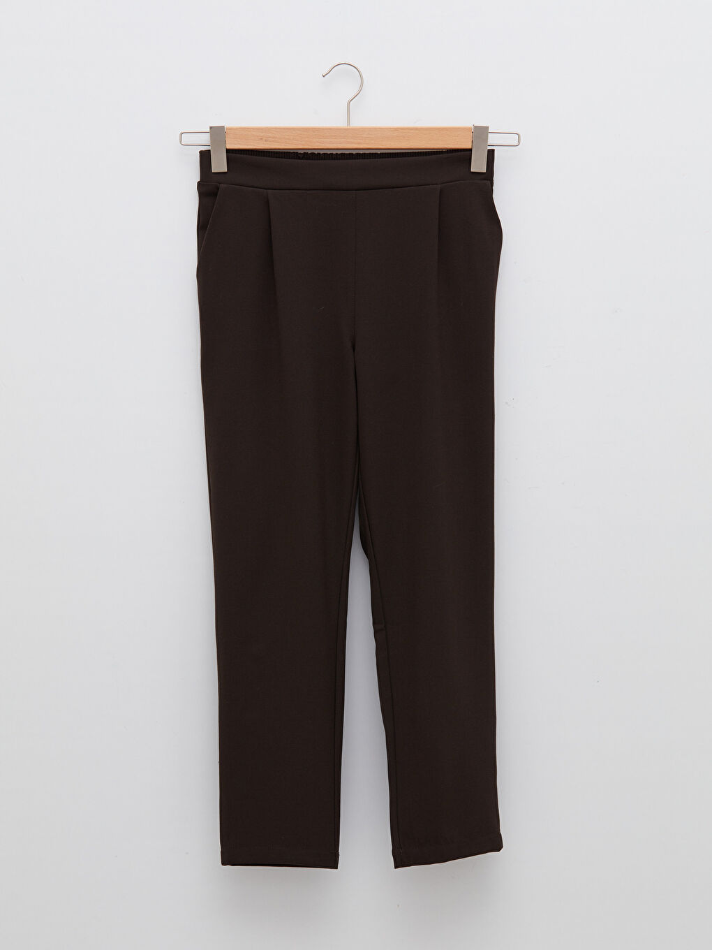 Elastic Waist Comfortable Fit Pocket Detailed Women's Trousers-5