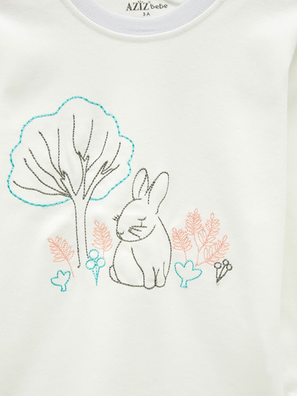 Crew Neck Long Sleeve Printed Cotton Baby Girl Pajama Set-4