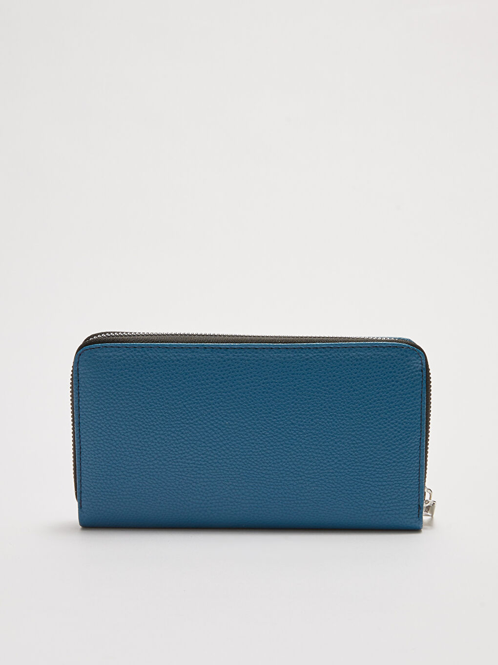 Petrol Baskılı Fermuarlı Kadın Cüzdan-6