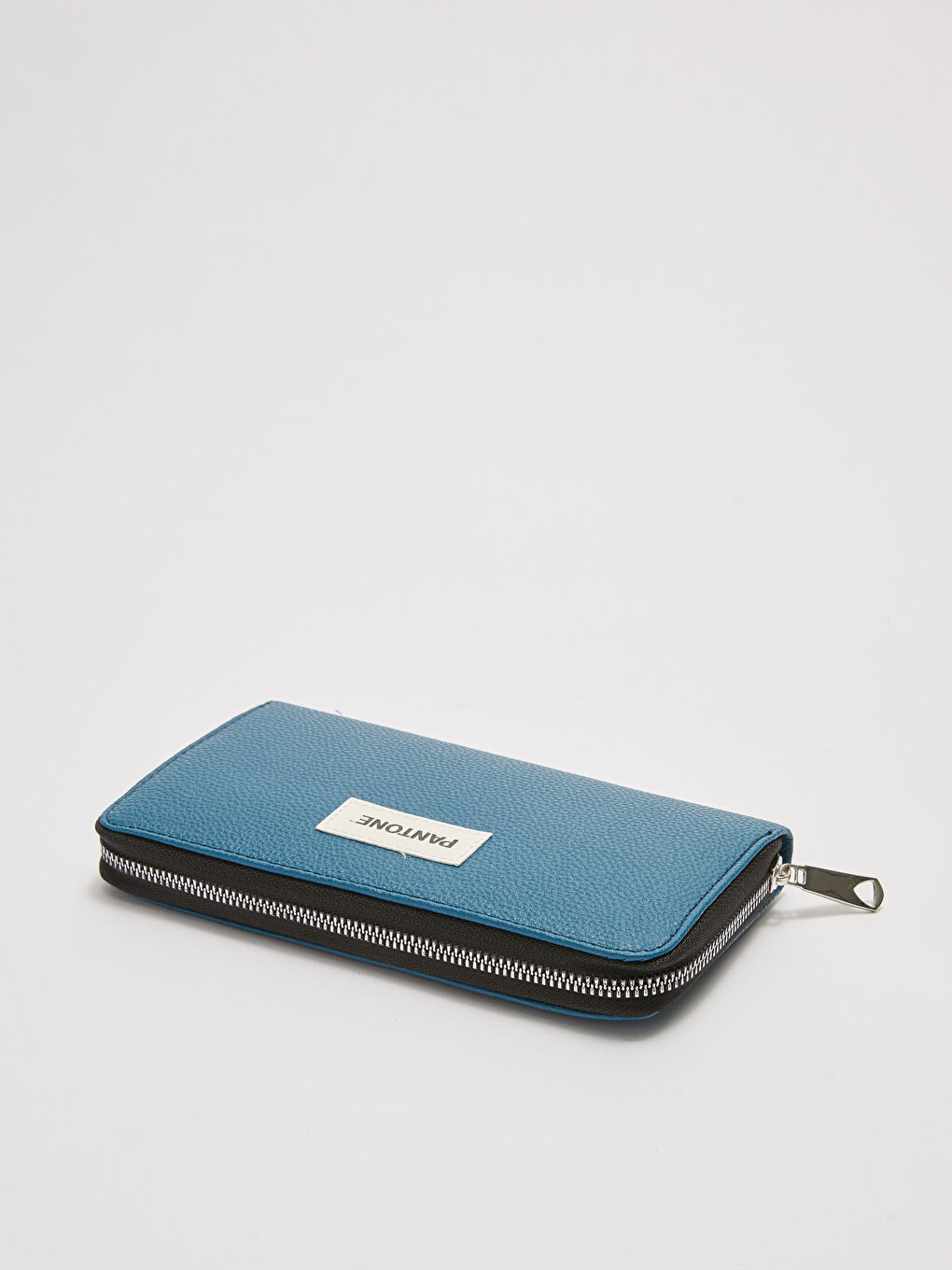Petrol Baskılı Fermuarlı Kadın Cüzdan-7