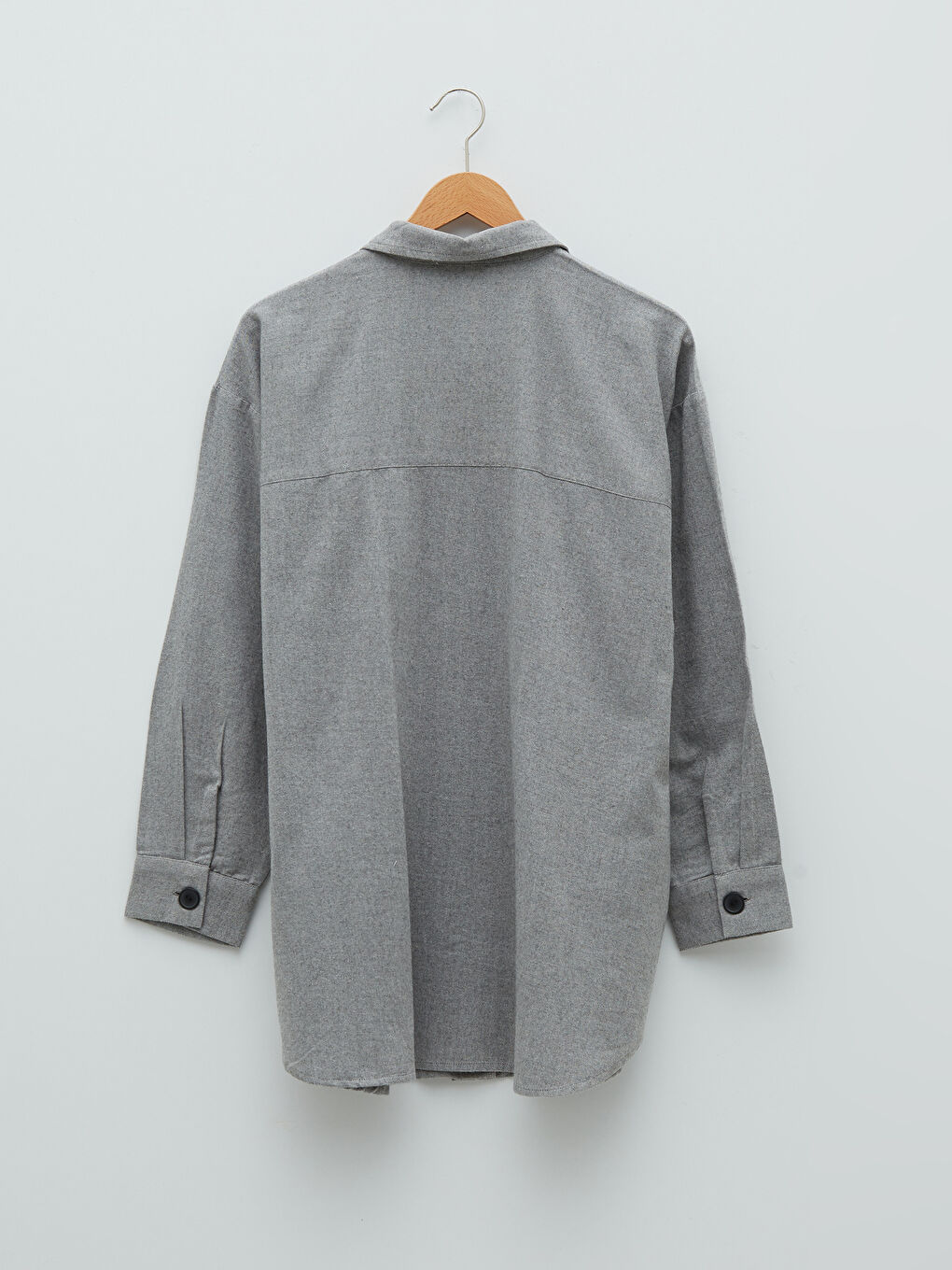 LCWAIKIKI Classic Schlichte Langarm-Twill-Hemd-Tunika für Damen -W1KF21Z8-LAL