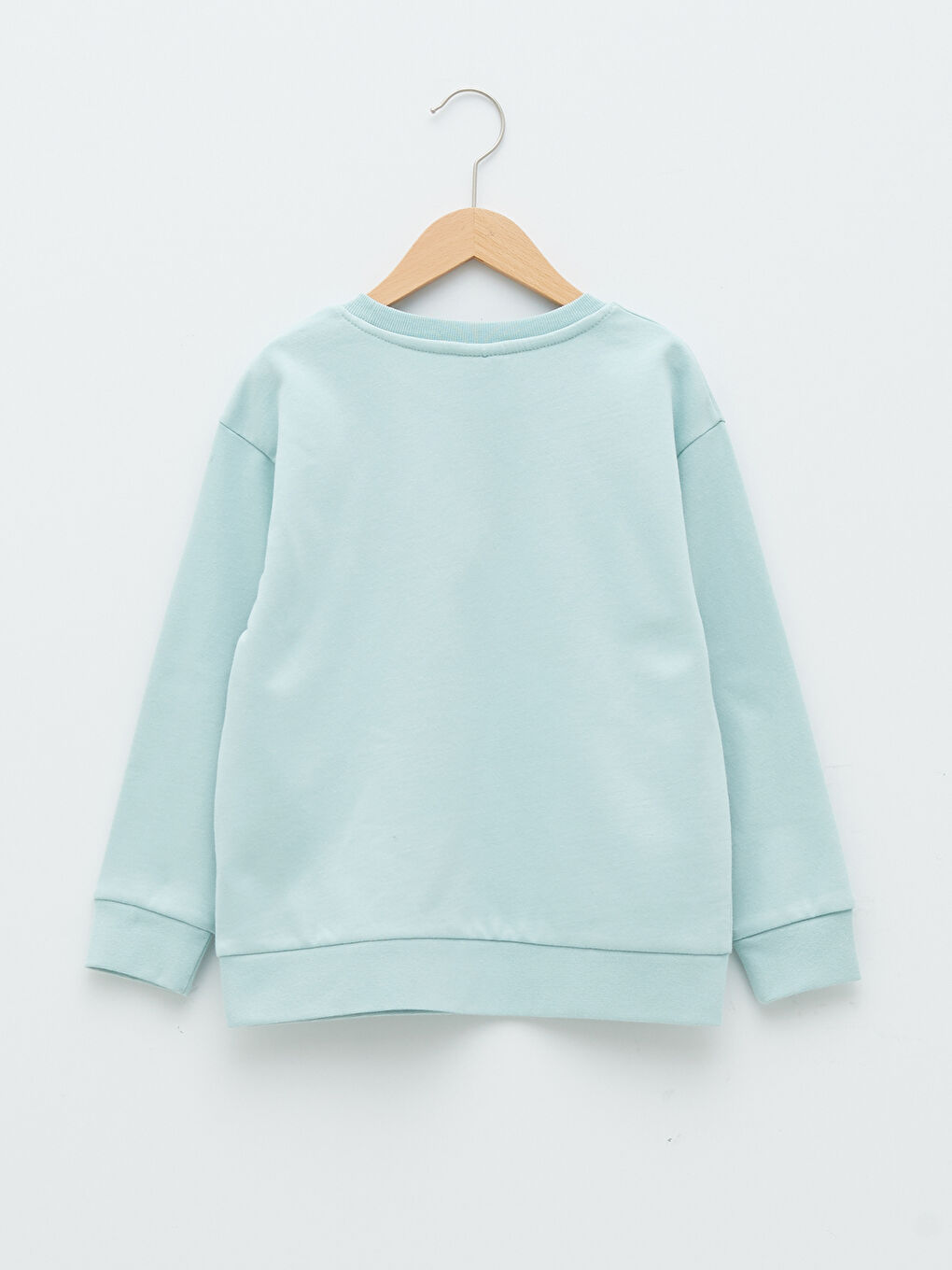 Yeşil Bisiklet Yaka Baskılı Uzun Kollu Erkek Çocuk Sweatshirt-1