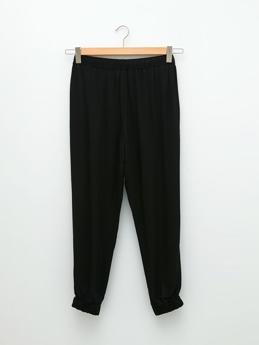 Elastic Waist Standard Fit Viscose Women's Jogger Pants-5