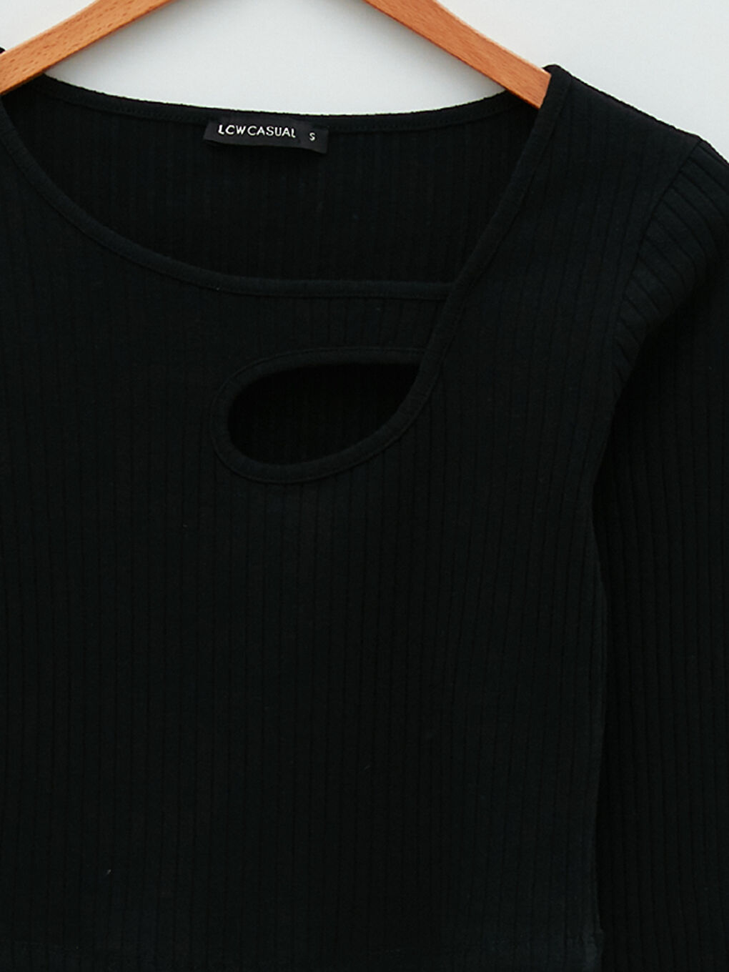 Rundhalsausschnitt Schlicht Langarm Damen T-Shirt-7