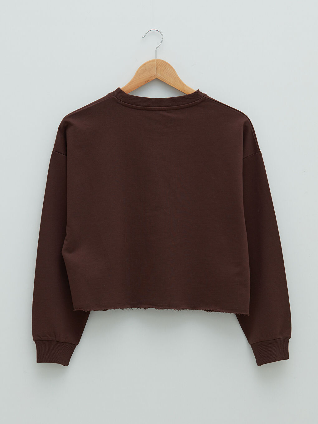 Crew Neck Slogan Printed Long Sleeve Cotton Women's Sweatshirt-6