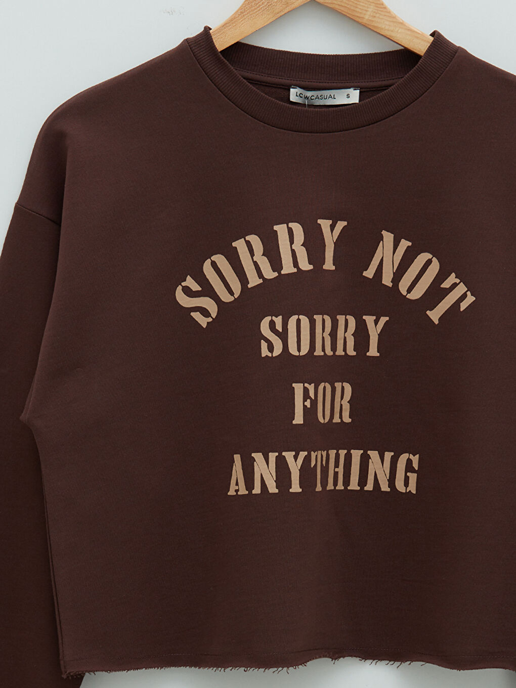 Crew Neck Slogan Printed Long Sleeve Cotton Women's Sweatshirt-7