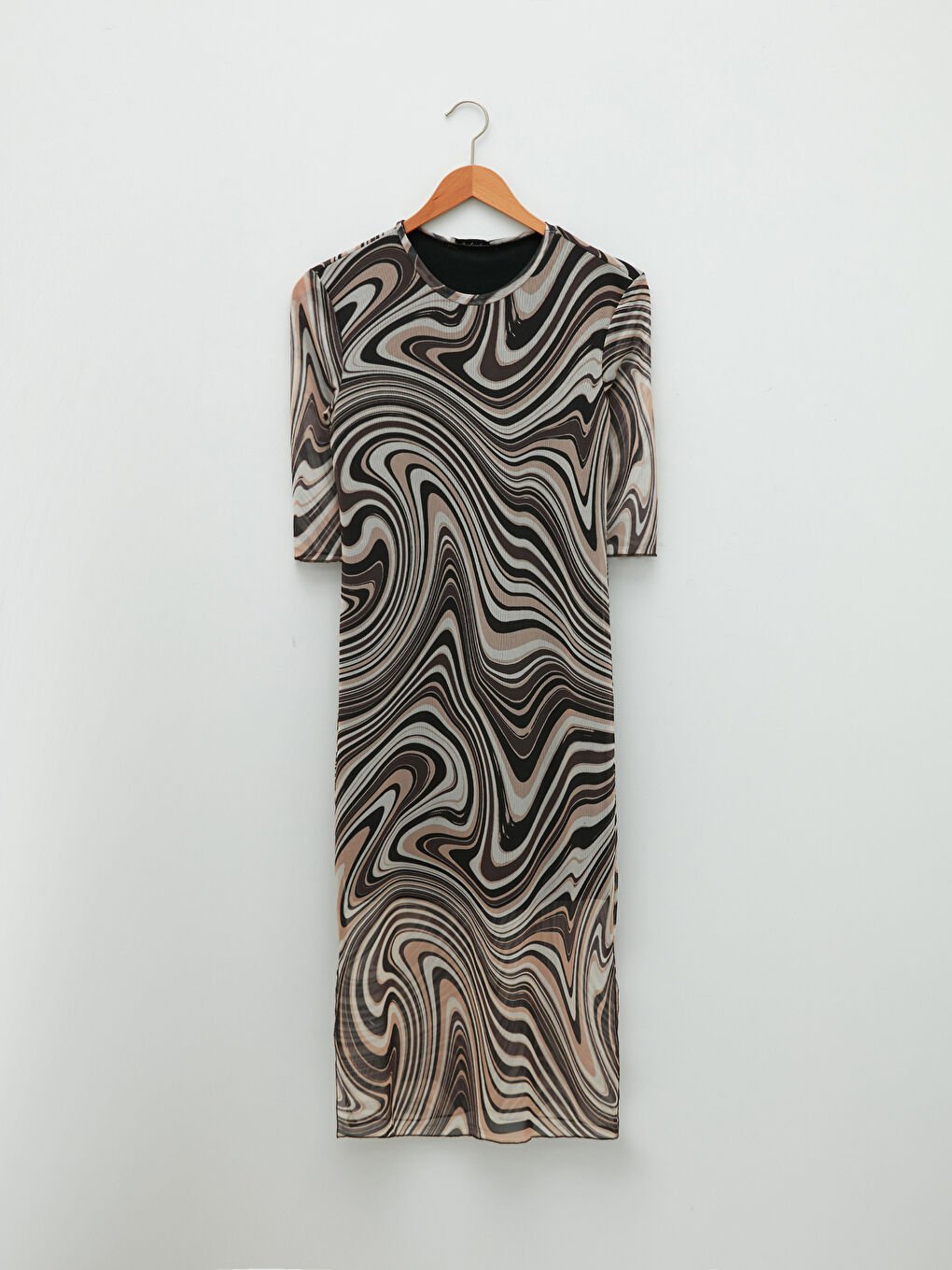 Rochie Cu Decolteu Rotund Cu Model,Pentru Femei-5