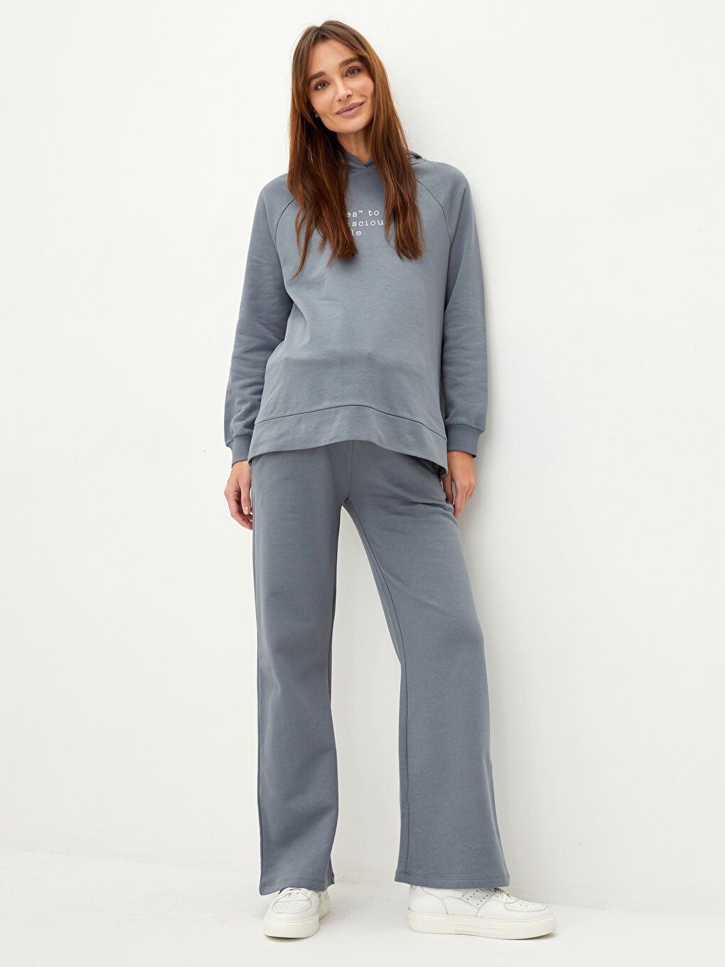 بنطلون رياضي سادة بخصر مرن للحامل