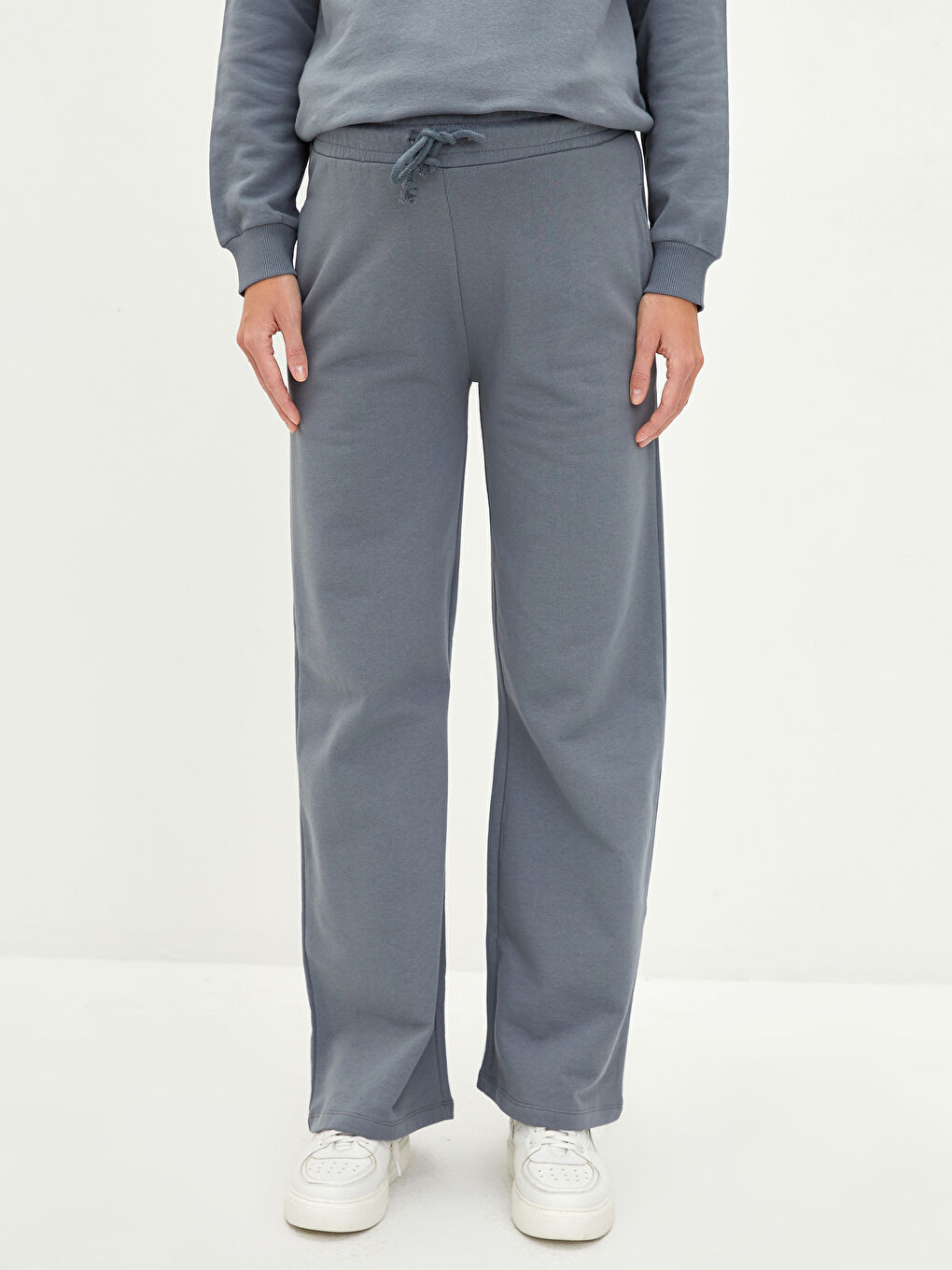 بنطلون رياضي سادة بخصر مرن للحامل-4