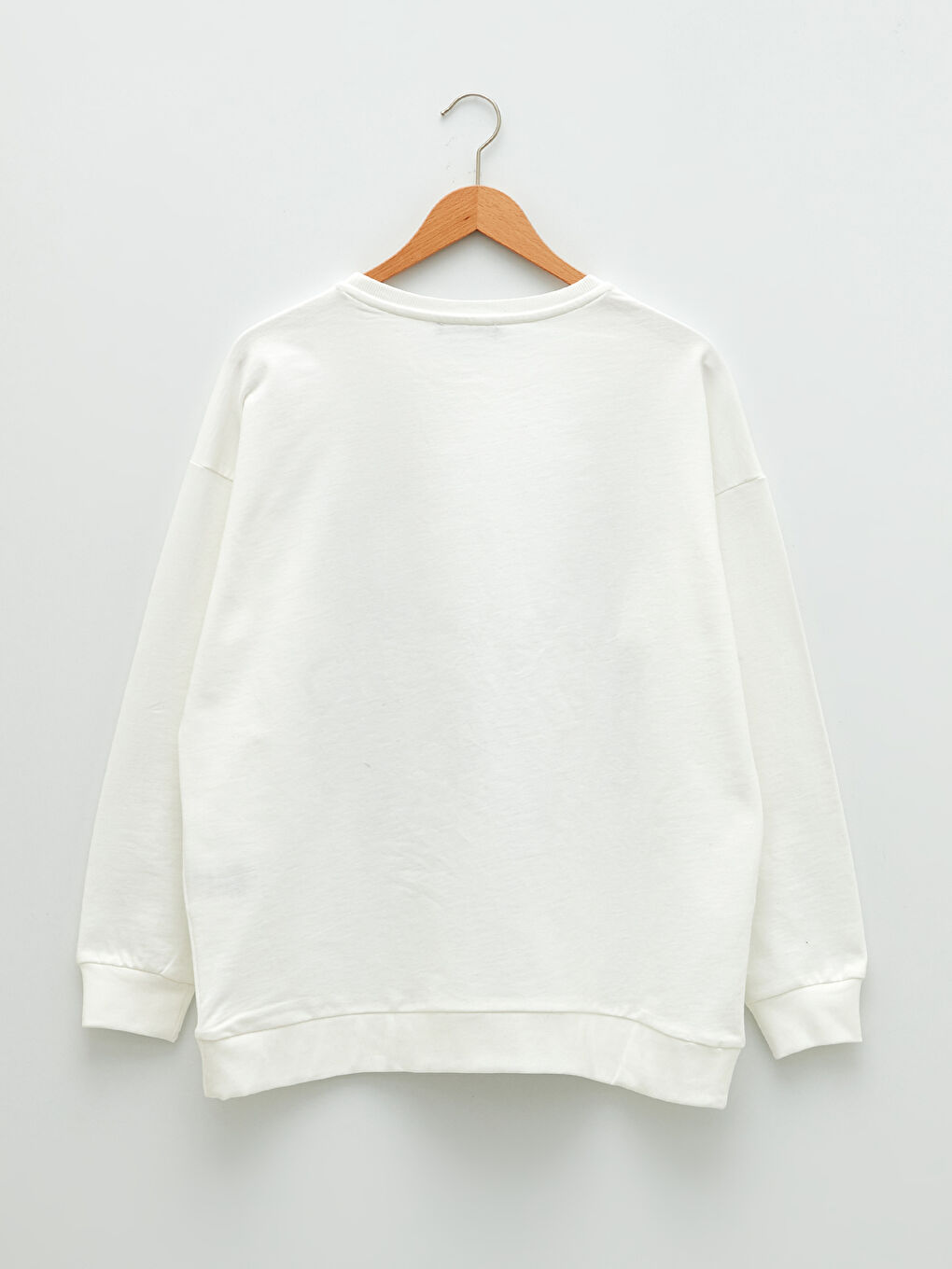 LCWAIKIKI Maternity Bisiklet Yaka Baskılı Uzun Kollu Hamile Sweatshirt -W1KG97Z8-JA6