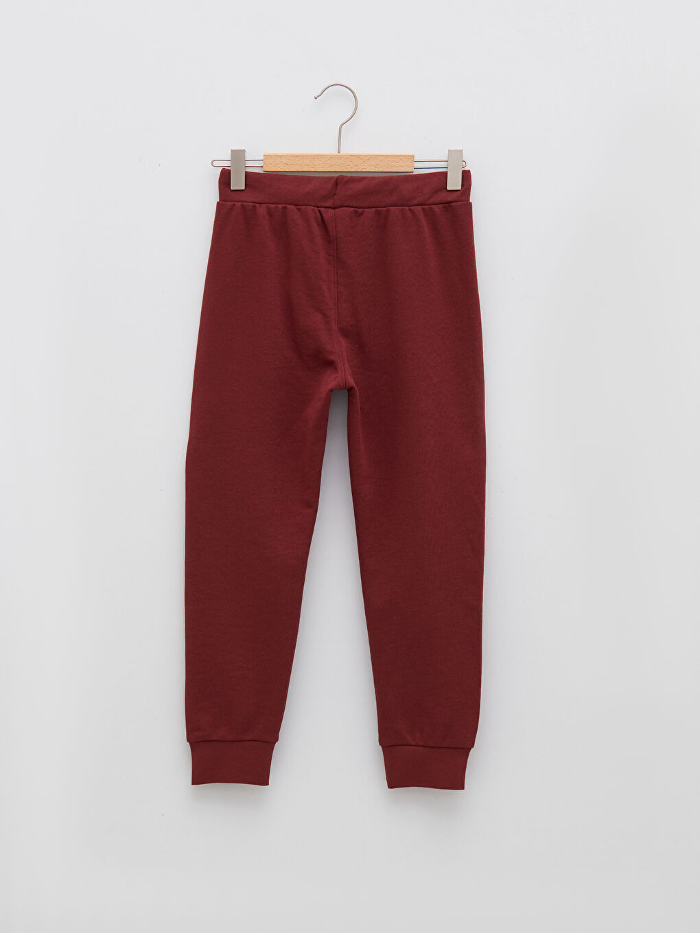 Bordo Beli Lastikli Basic Erkek Çocuk Jogger Eşofman Altı-1