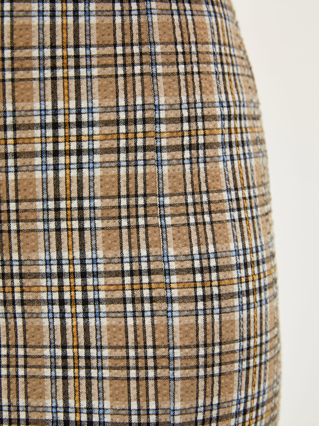 LCW Vision Zippered Waist Plaid Women's Mini Skirt -W1KH80Z8-LQ2