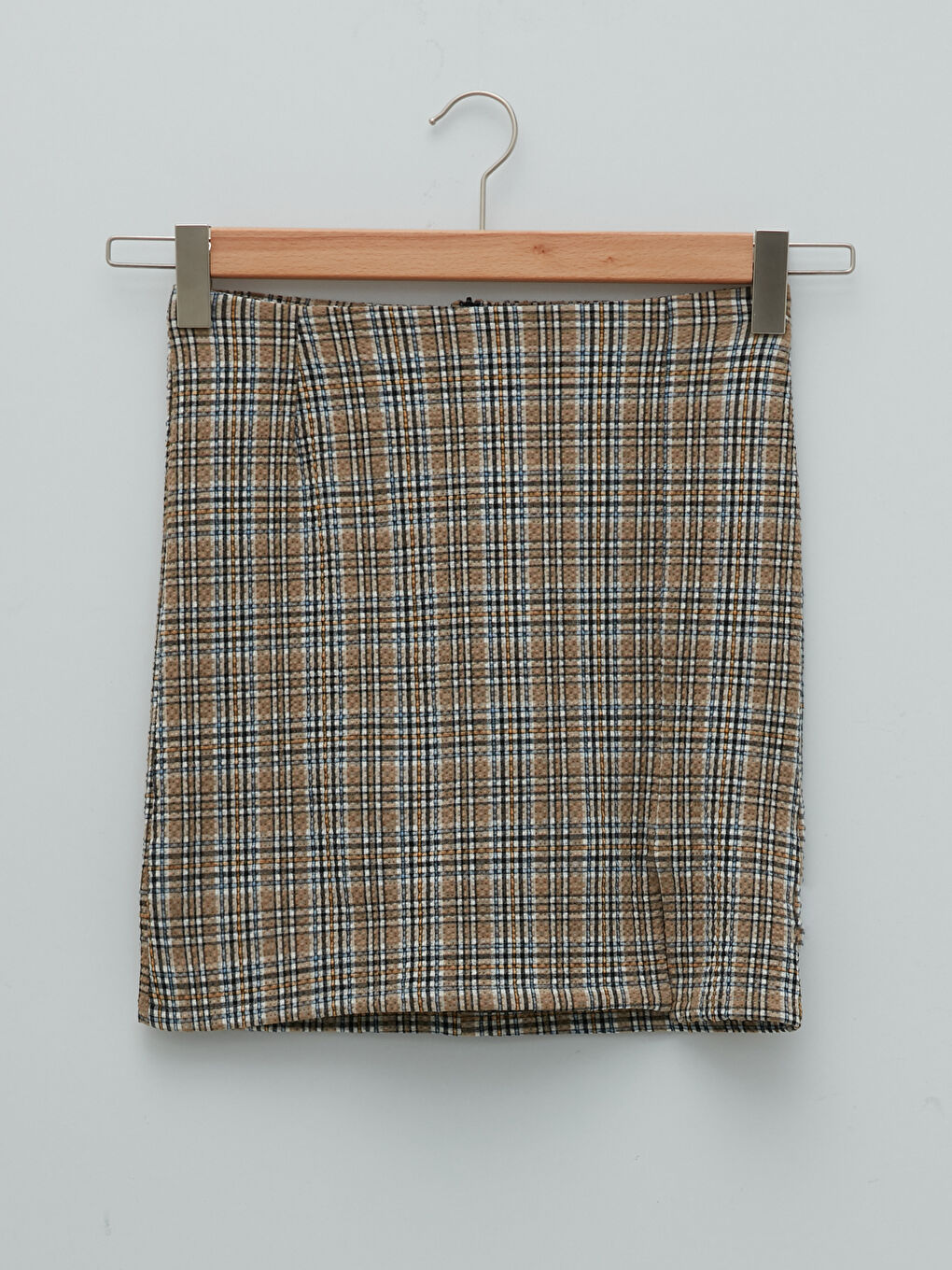 LCW Vision Zippered Waist Plaid Women's Mini Skirt -W1KH80Z8-LQ2