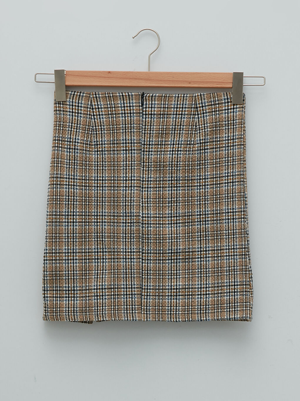 LCW Vision Zippered Waist Plaid Women's Mini Skirt -W1KH80Z8-LQ2