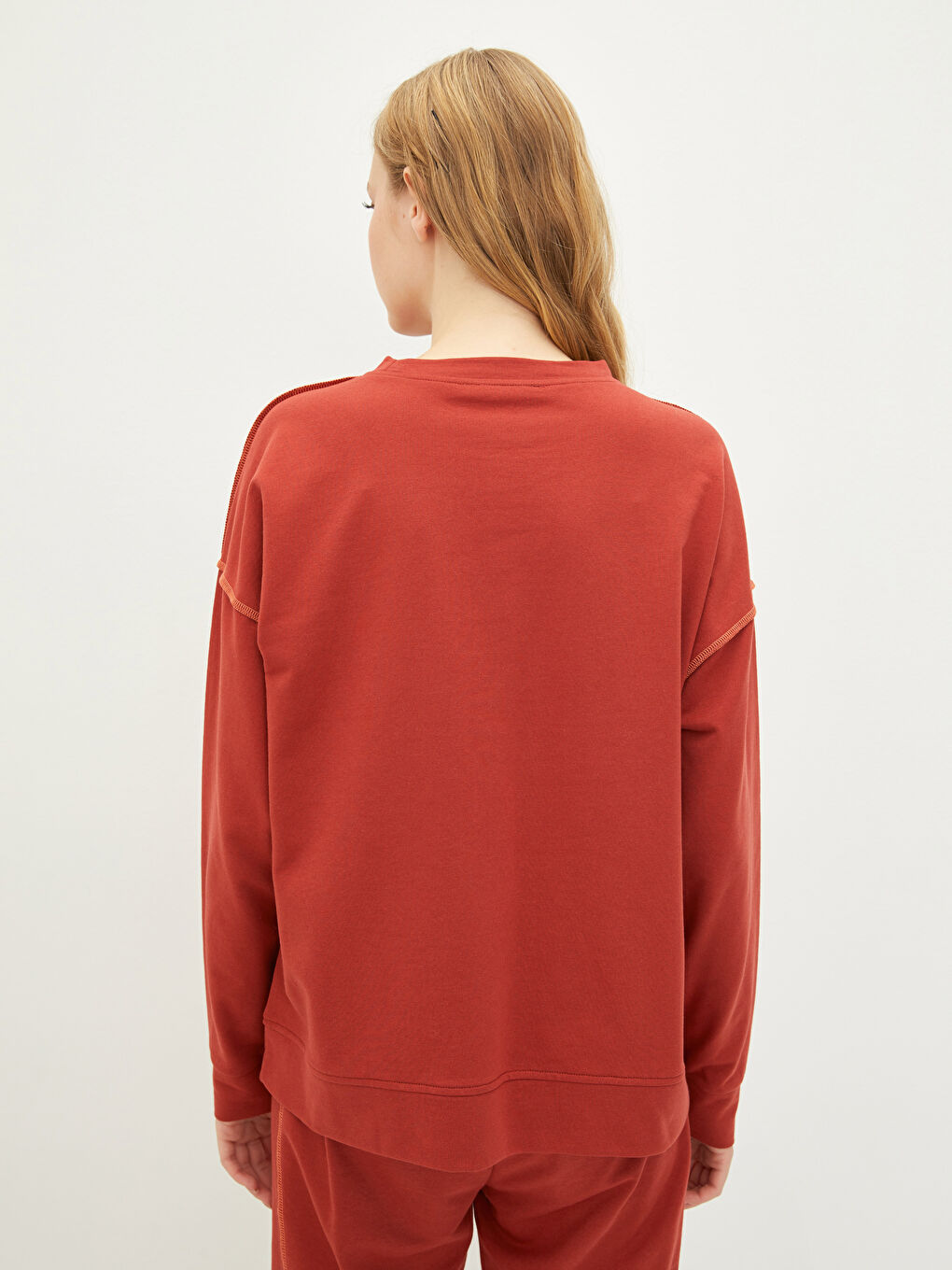 LCW Vision Rundhalsausschnitt Schlicht Langarm Damen-Sweatshirt -W1KH83Z8-H1E